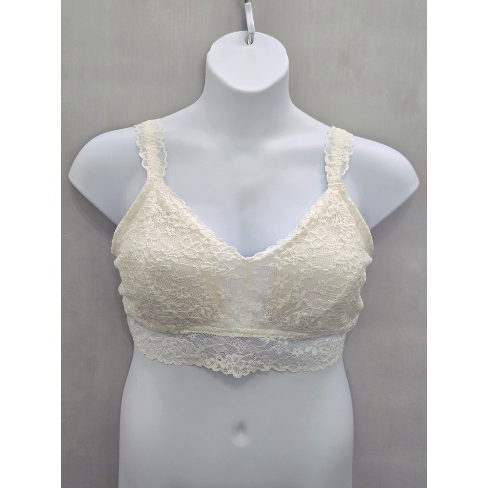 White Romantic Fairy Boudoir Bridal Cottage Lingerie Feminine Floral Lace Bra 3X
